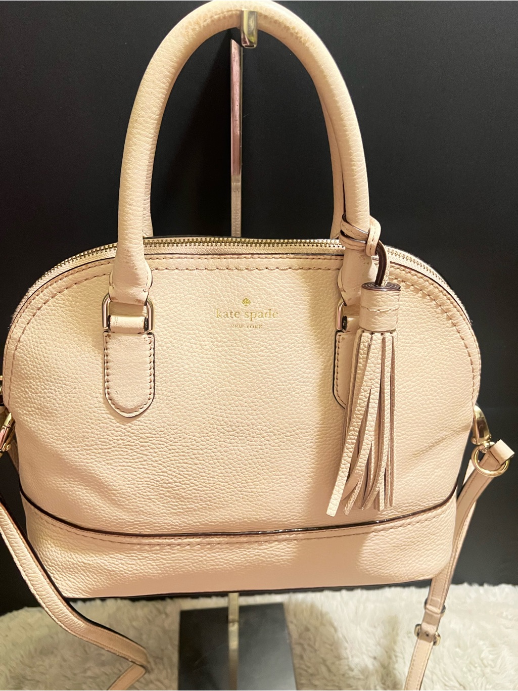 Kate Spade New York Mccall Street Carli Pebbled Leather Dome Satchel Pink Blush